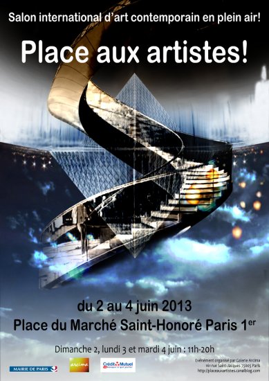 Place aux artistes ! du 2 au 4 juin 2013, place du marché Saint Honoré 75001 Paris