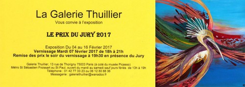 "Prix du Jury 2017" (Peinture et sculpture : sélection d’artistes, dont Eliora Bousquet)