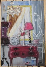 Peinture sur bois recyclage artistique