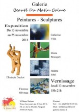 Exposition collective de peinture et sculpture (dont tableaux dEliora Bousquet) 