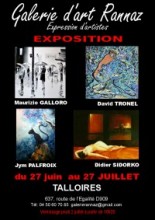 Expression d'artistes Galloro Palfroix Sidorko Tronel