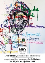 Je denfant, dessine moi en mouton de l'artiste Djalouz  la BAB's Galerie. Vernissage le 15/0