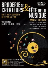 Braderie de Crateurs et Fte de la Musique du 17 au 24 juin 2016 avec Jveux du Soleil