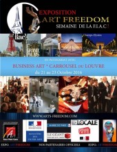 Exposition ART FREEDOM 2016 au Carrousel du Louvre du 21 au 23 Octobre 2016 "appel aux artistes