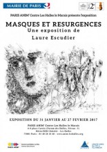 Exposition de Laure Escudier Masques et rsurgences dessins