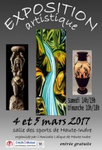 10 Exposition Artistique les 4 et 5 mars Salle des Sports  Haute Indre