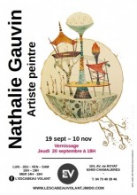 Nathalie Gauvin  l'Escabeau Volant - Aquarelle