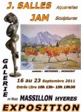 JAM  Sculptures et JACQUES SALLES  Aquarelles
